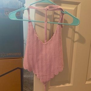 Crotchet halter top
